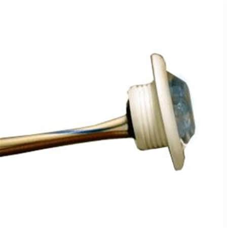 Handson LED Bulkhead/Livewell Light The Shortie Blue LED with  White Bezel HA263029